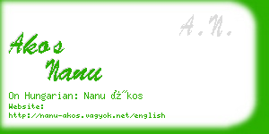 akos nanu business card